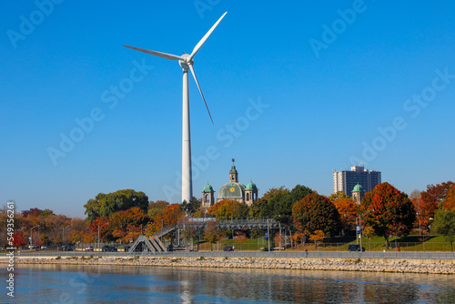 Photography wind turbine in a landscape