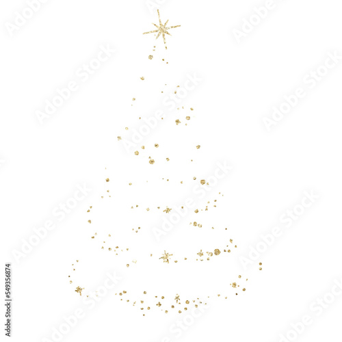 gold tree ,christmas tree png