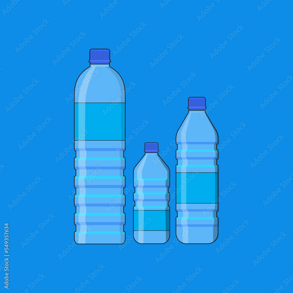 vector blue water bottle with size large, medium, small, good for design, web, background, application, UI, mock up, EPS10 vector blue water bottle with size large, medium, small, good for design, web, background, application, UI, mock up, EPS10