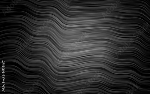 Dark Silver, Gray vector pattern with bent ribbons.