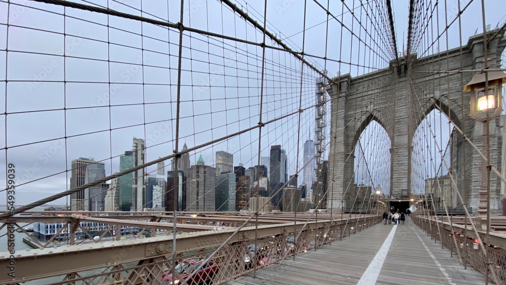 Fototapeta premium city bridge city NY New York Brooklyn bridge park