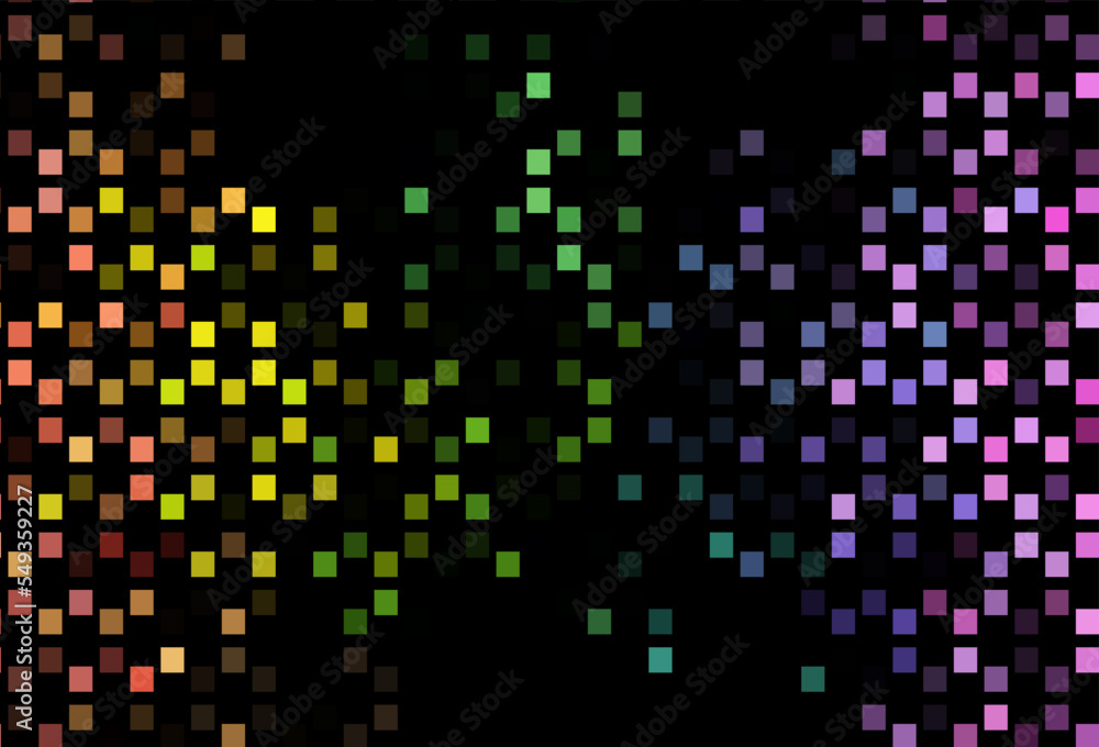 Dark Multicolor, Rainbow vector template with square style.
