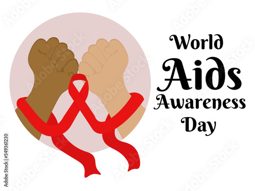 World Aids Awareness Day, Medical themed horizontal poster, banner or flyer design