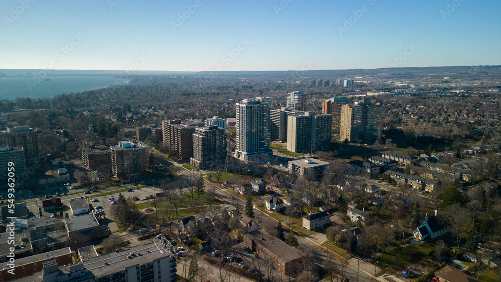 Aerial view of Burlington Ontario 