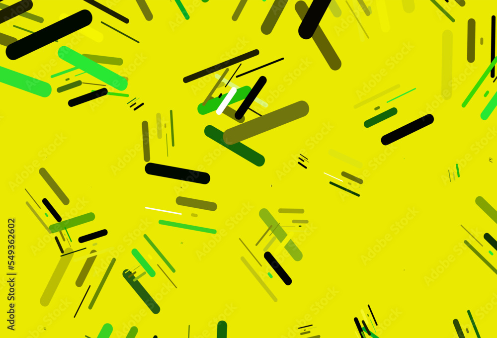 Light Green, Yellow vector template with repeated sticks. Light Green, Yellow vector template with repeated sticks.