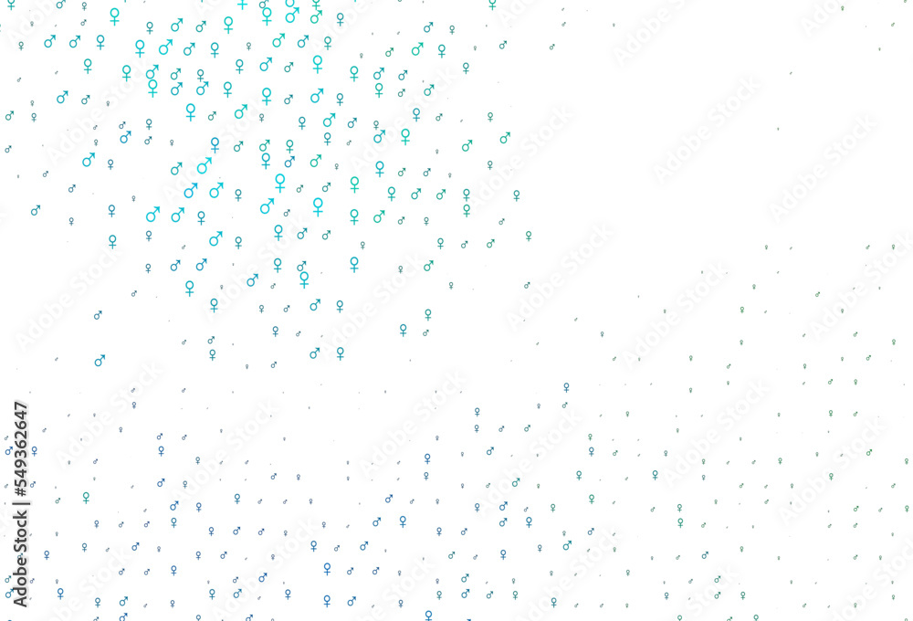 Light blue, green vector template with man, woman symbols. Light blue, green vector template with man, woman symbols.
