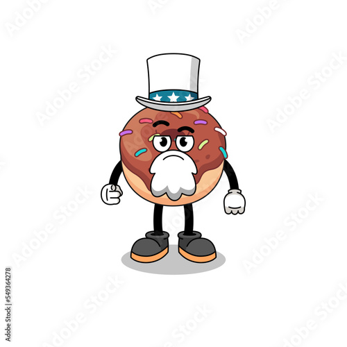 Illustration of donuts cartoon with i want you gesture