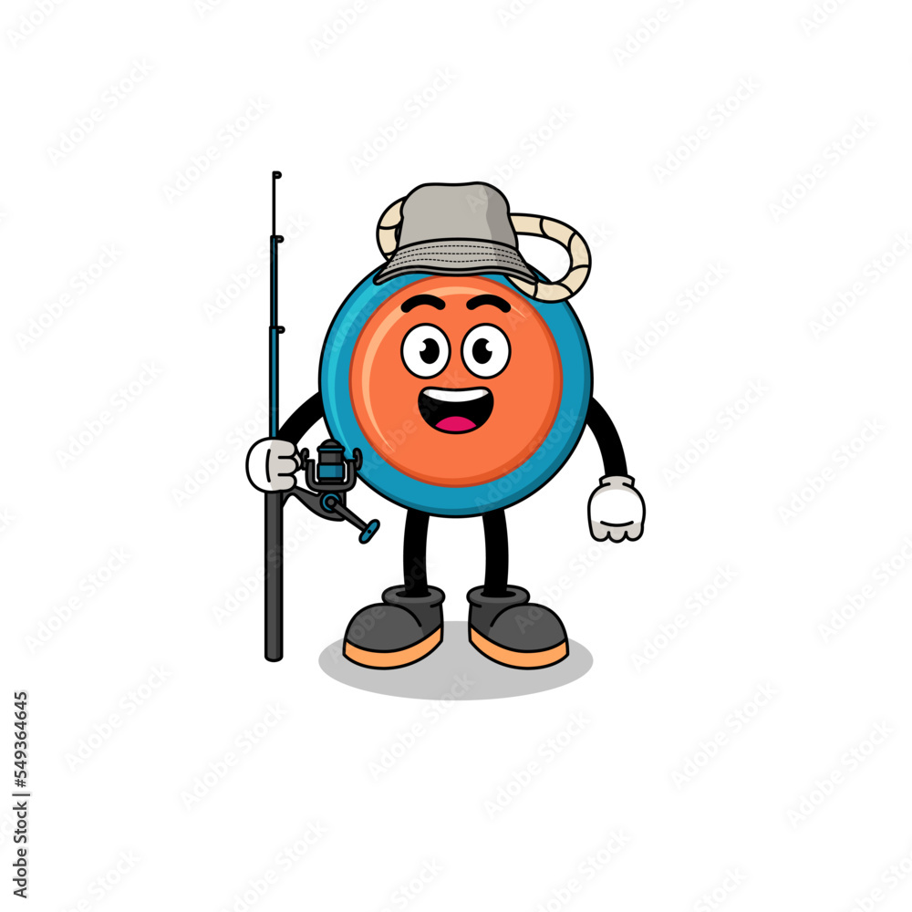 Mascot Illustration of yoyo fisherman Mascot Illustration of yoyo fisherman