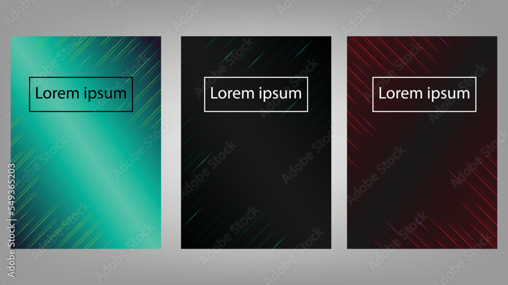 Gradient page  simple cover vector design 