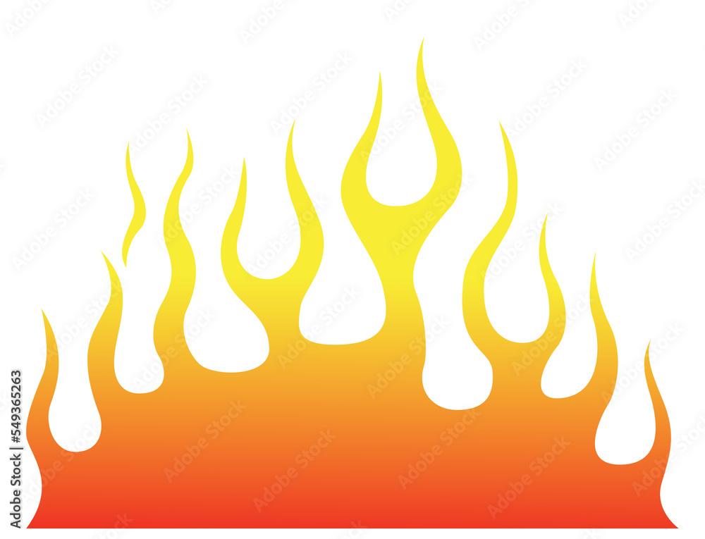 Fire flames isolated on white background. Tribal tattoo design. Fire flames isolated on white background. Tribal tattoo design.
