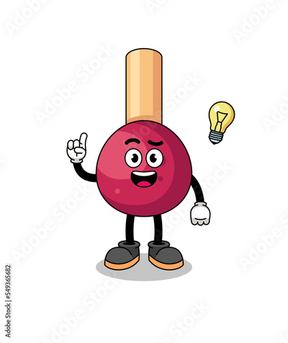 matches cartoon with get an idea pose