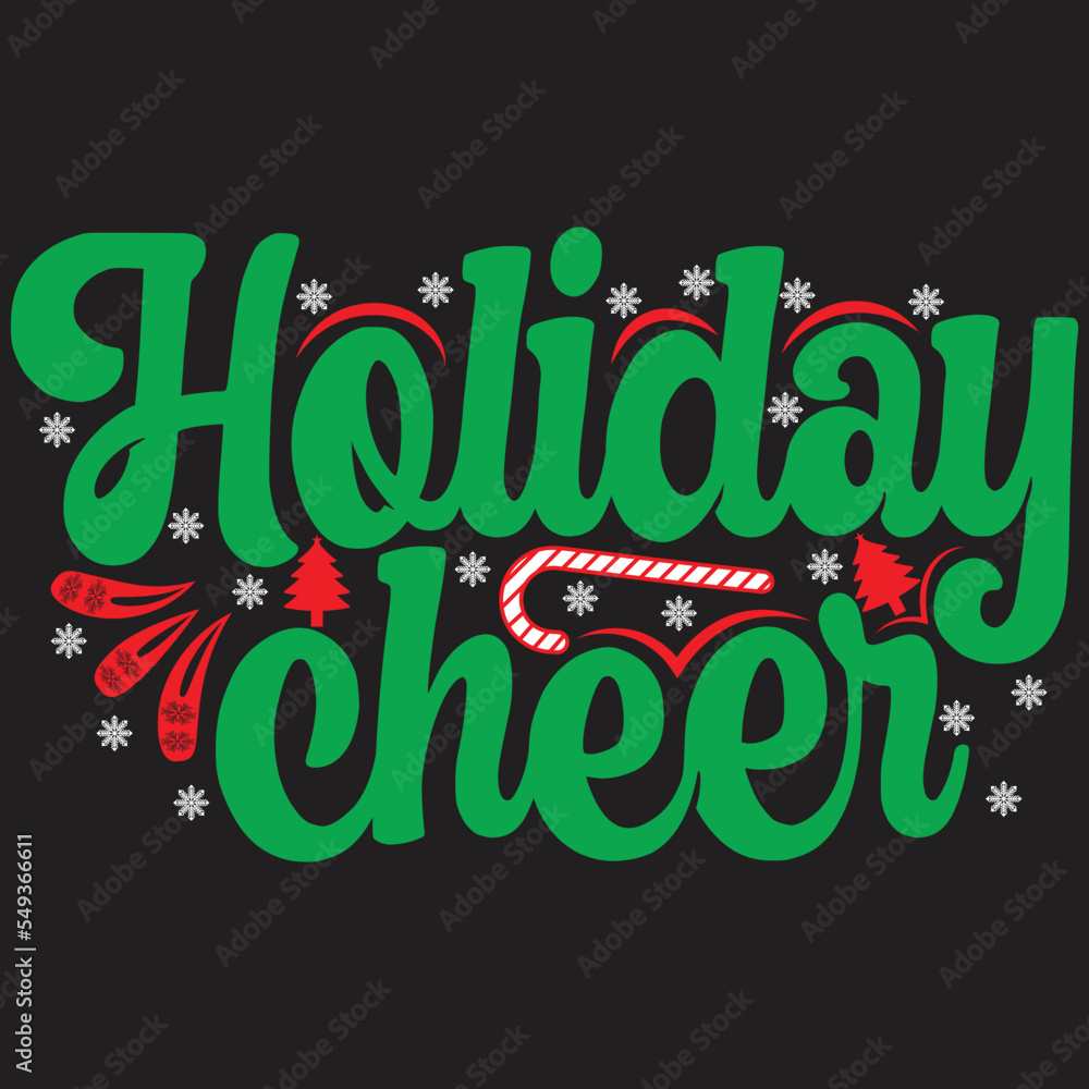 Naklejka premium Christmas typography T-shirt Design