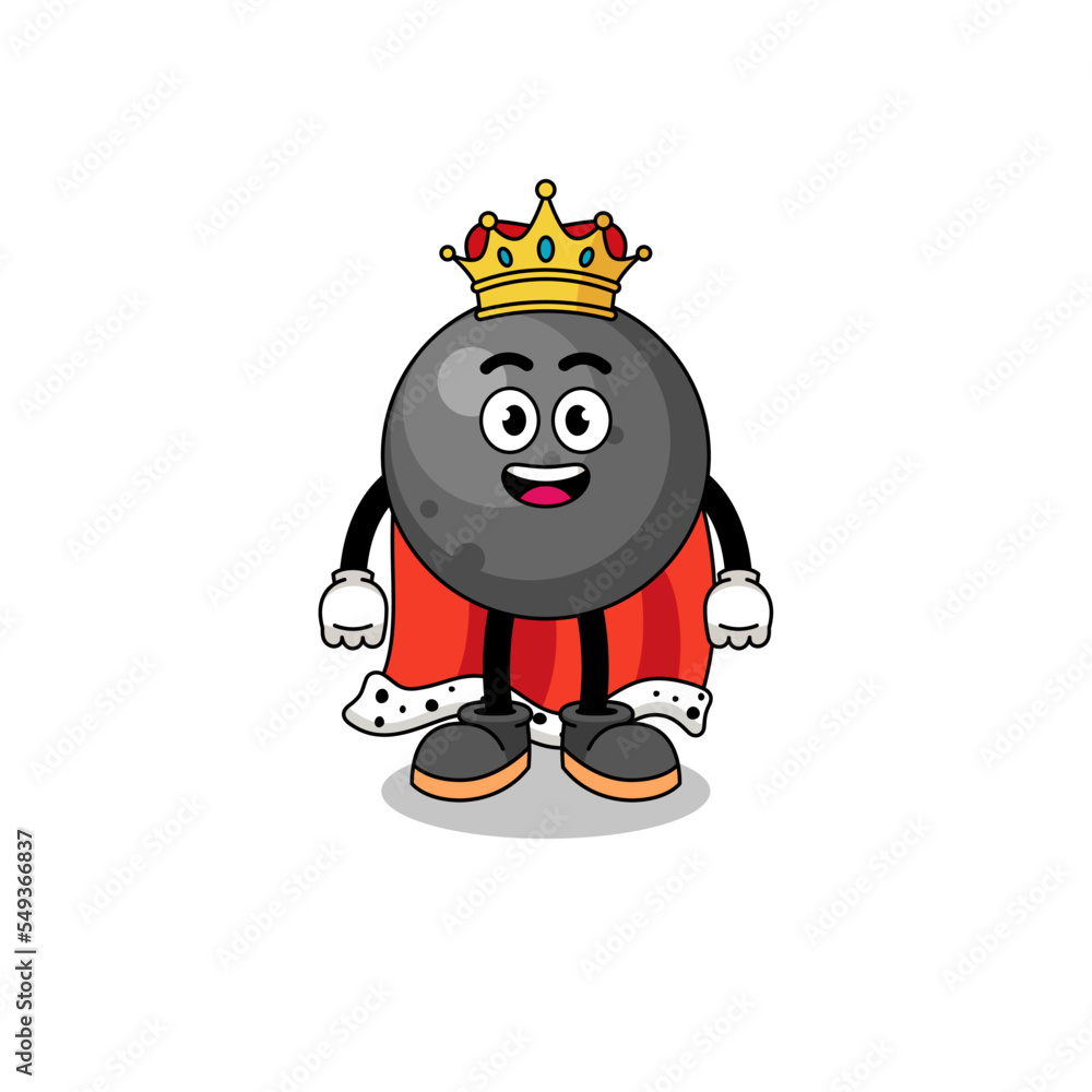 Mascot Illustration of cannon ball king Mascot Illustration of cannon ball king