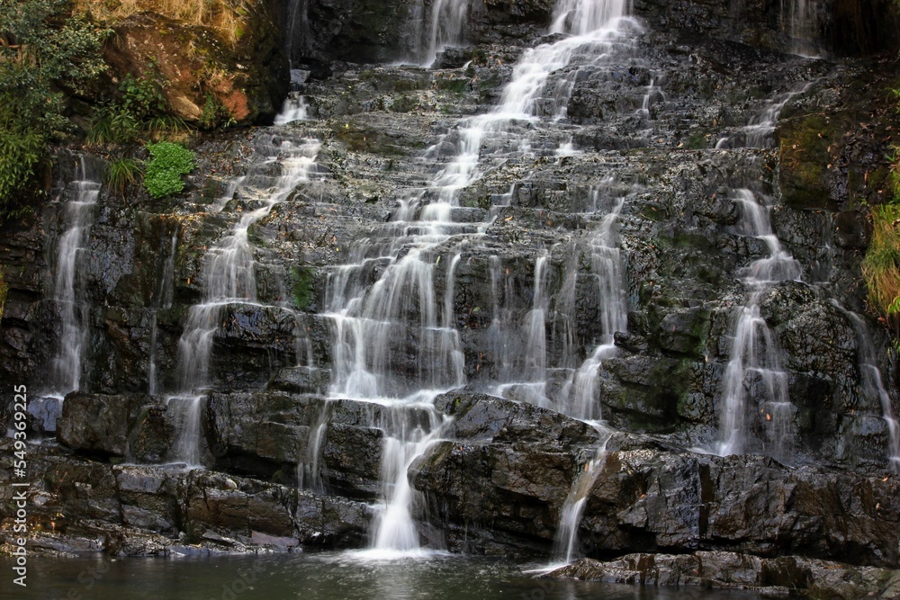 Elephanta Falls, Meghalaya
The Elephant Falls are a two-tier waterfall in Shillong, Meghalaya, India The mountain stream descends through two successive falls set in dells of fern-covered rocks.