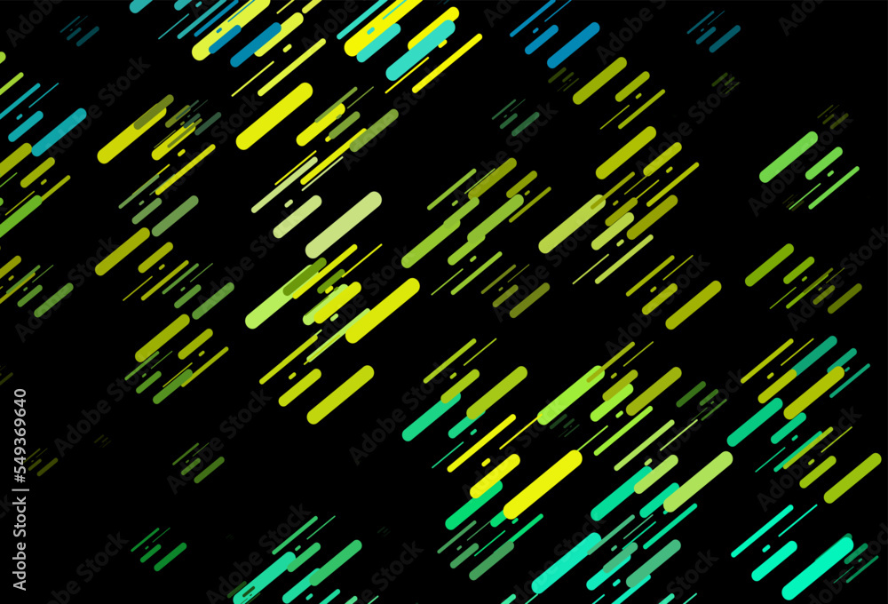 Dark Green, Yellow vector texture with colorful lines.