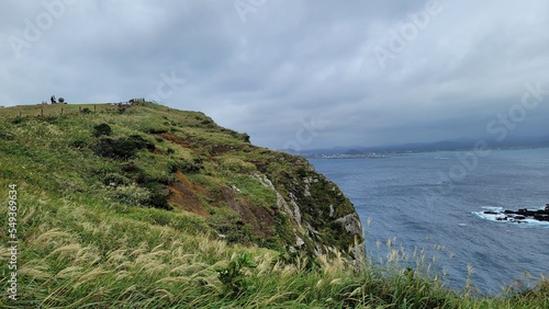 fantastic island jeju with cloudy sky