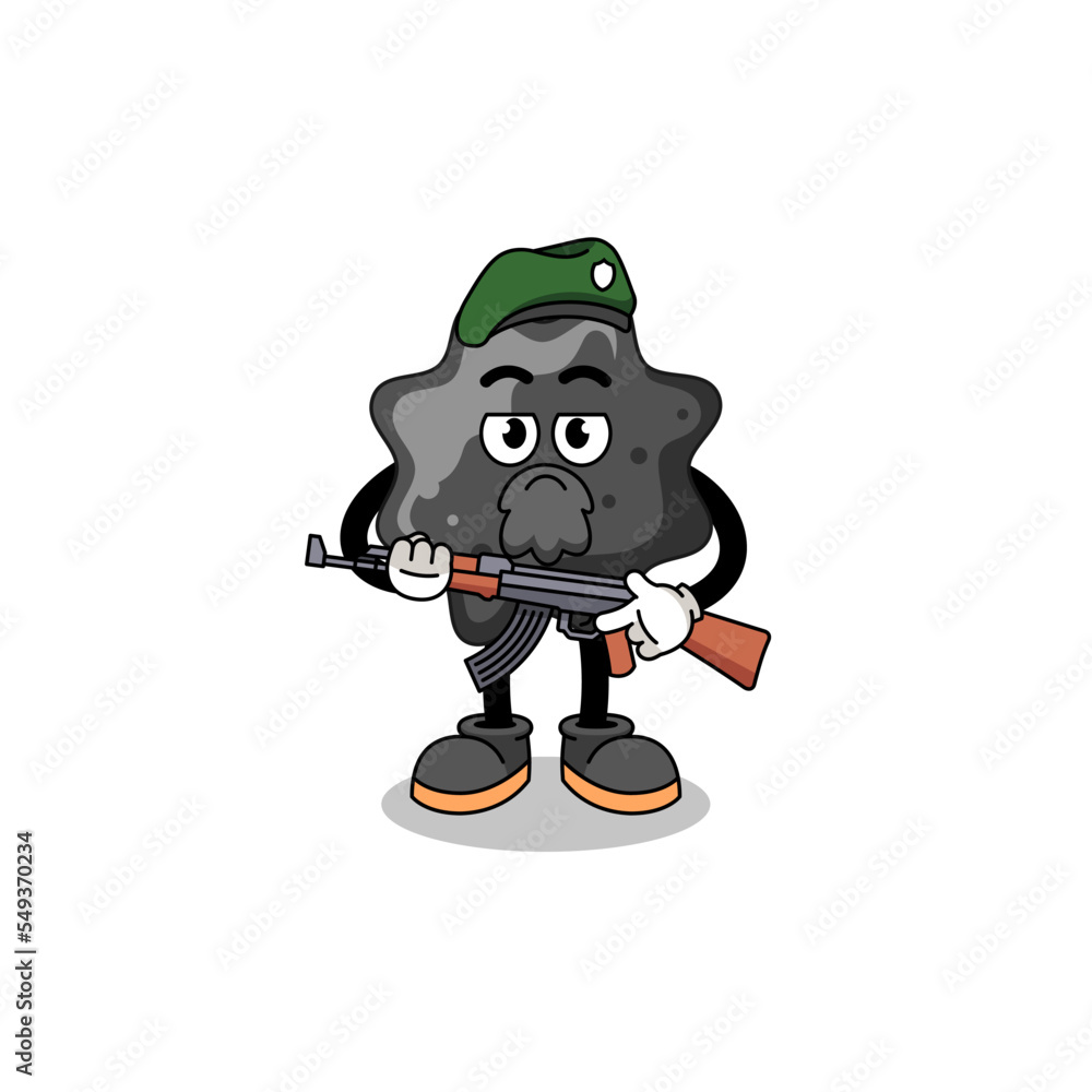 Character cartoon of ink as a special force Character cartoon of ink as a special force