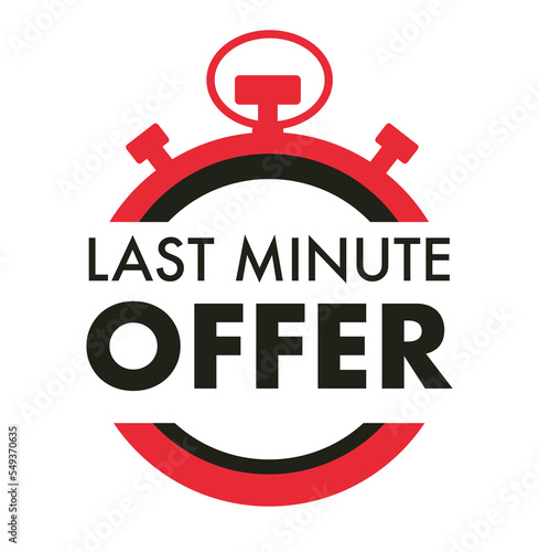 Offer last minute, promotion or discount sale