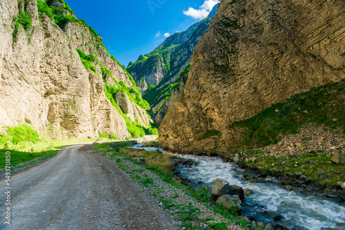 Karmadon Gorge. North Ossetia - Alania. Caucasus. Russia