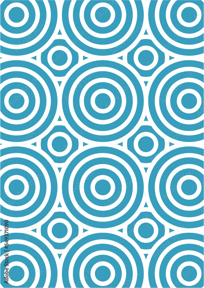 Geometric Pattern on Blue Background