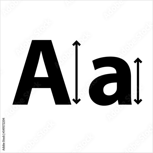 Text Size Icon, Text Height Size Icon