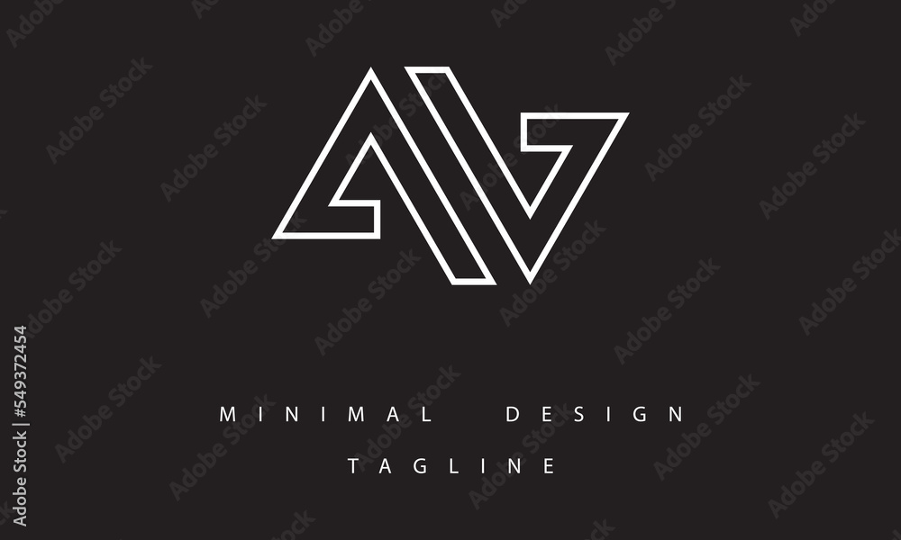 AV or VA Minimal Logo Design Vector Art Illustration AV or VA Minimal Logo Design Vector Art Illustration