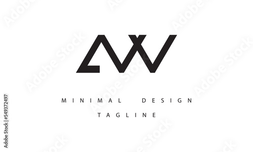 AW or WA Minimal Logo Design