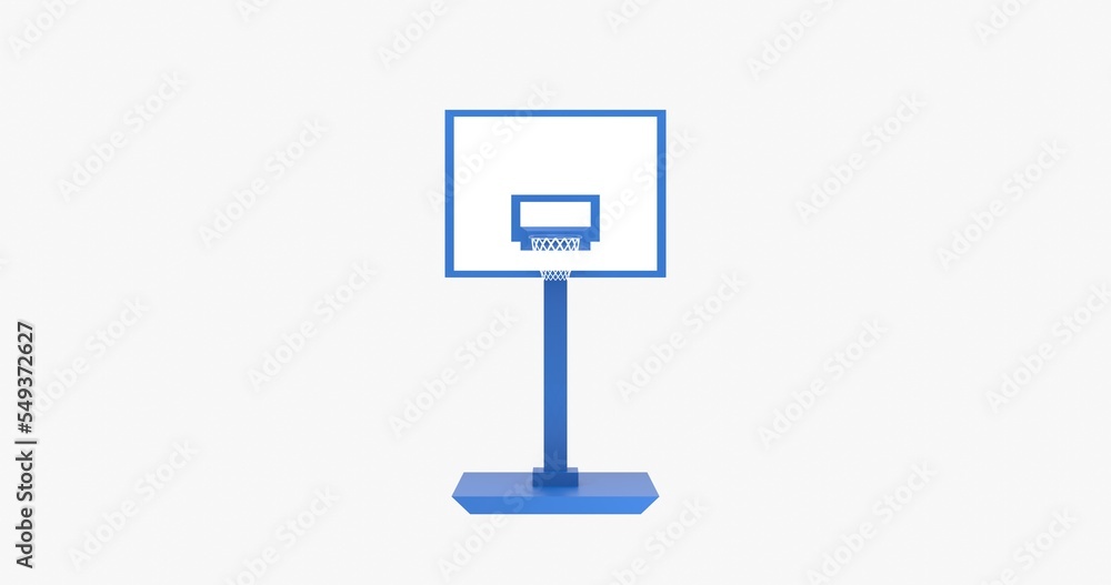 basketball panel front view 3d rendering basketball panel front view 3d rendering
