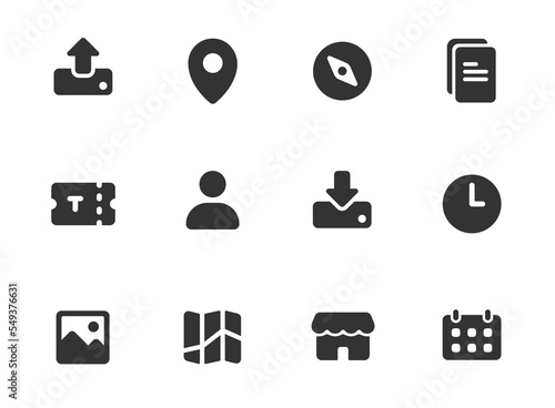 glyph icons isolated on white background. glyph icon set for web, mobile apps, ui design, print polygraphy and promo advertising business