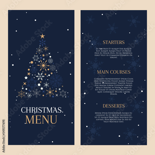 Decorative Christmas menu design