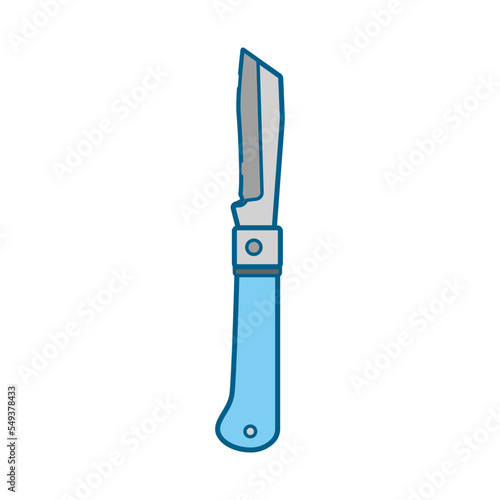シンプルな電工ナイフのイラスト
