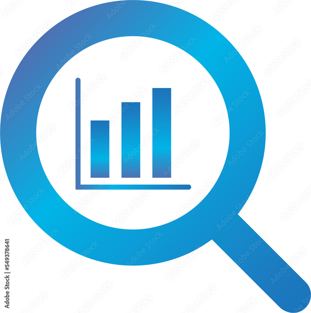 business chart search gradient icon business chart search gradient icon