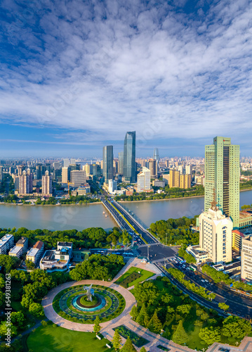 Urban Environment of Yuyao River Section at Sanjiangkou, Ningbo, Zhejiang Province, China