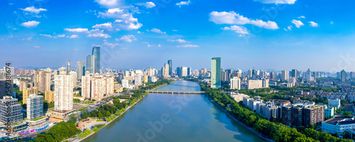 Urban Environment of Yuyao River Section at Sanjiangkou, Ningbo, Zhejiang Province, China