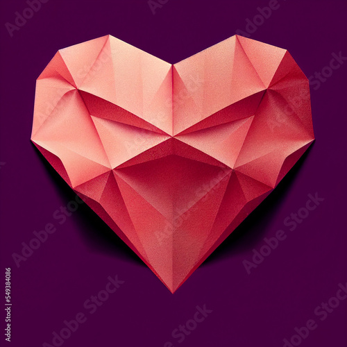 Heart Paper Vector and Shadow Illustration © surassawadee
