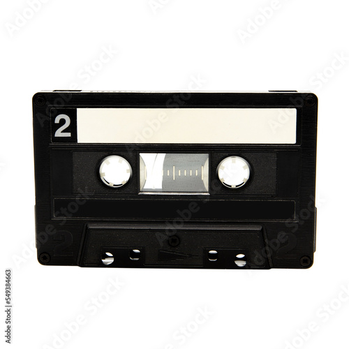 a single black retro music audio tape