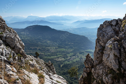 Vercors landscape in the mountains of the Alps in France