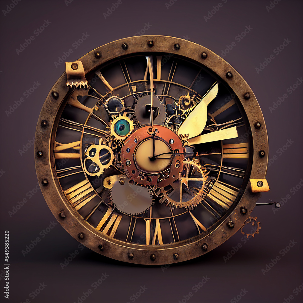 Naklejka premium Mechanical clock 0ld