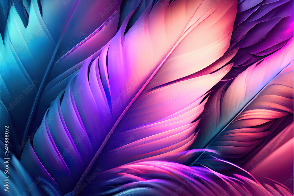 Fototapeta premium colorful feathers background as beautiful abstract wallpaper header