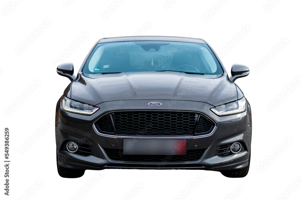 Cluj-Napoca,Cluj/Romania-01.31.2020-Ford Mondeo MK5 Sport edition with dynamic  led headlights, sport front bumper, 18 inch alloy wheels, Aston Martin look  a like, png Stock Photo