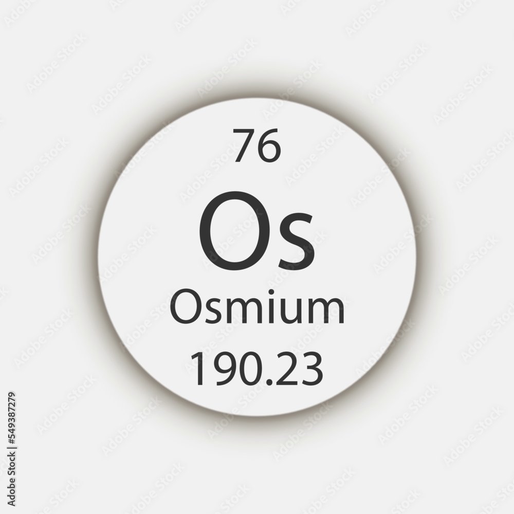 Osmium symbol. Chemical element of the periodic table. Vector illustration. Osmium symbol. Chemical element of the periodic table. Vector illustration.