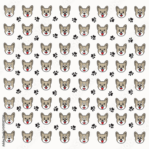 pattern dogs design vector