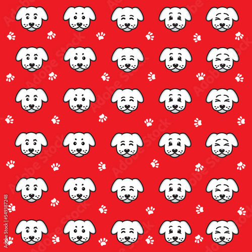 pattern dogs design vector photo