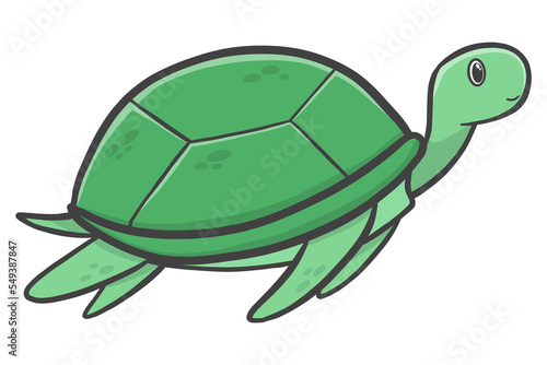 green cute turtle illustration