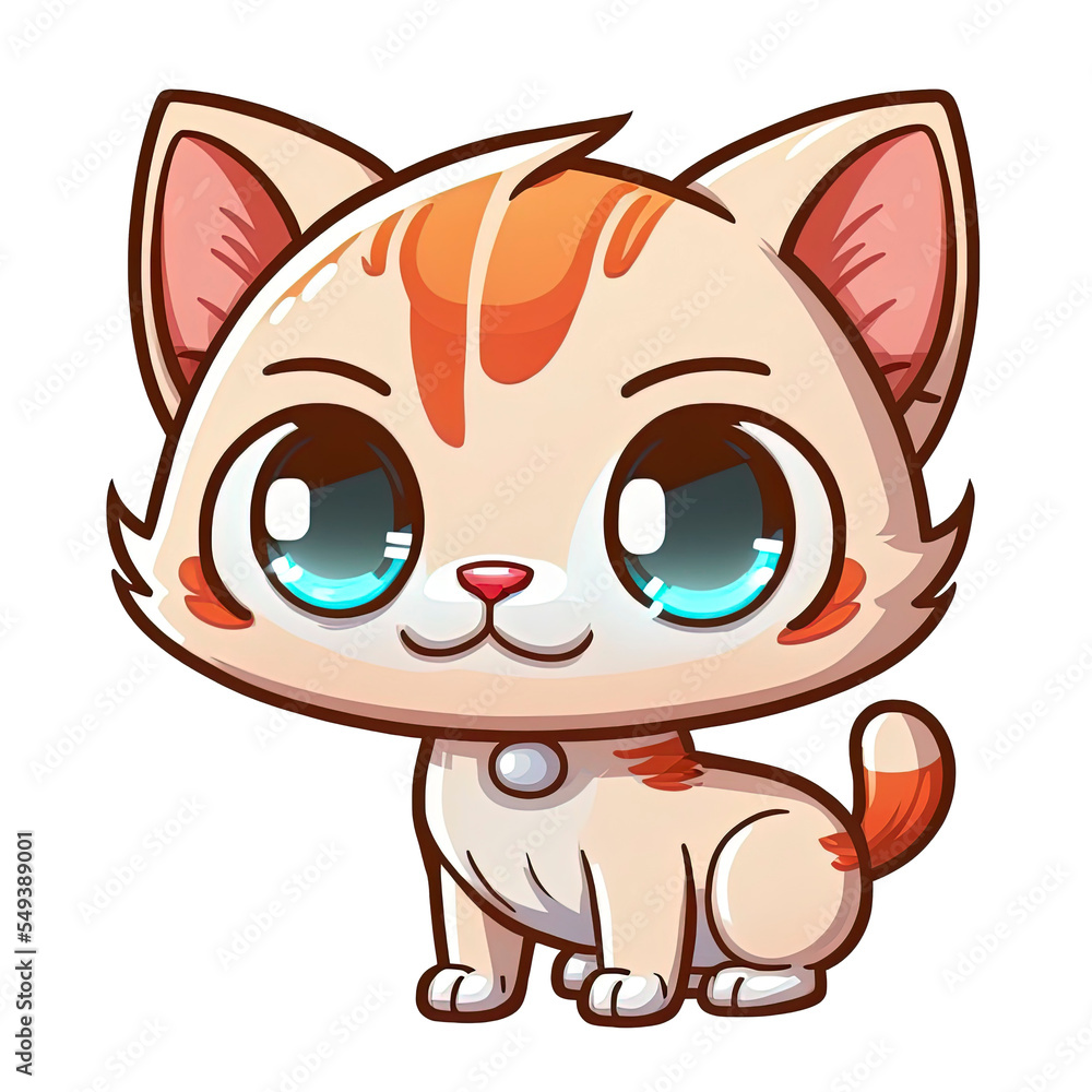 Cute cat cartoon illustration. Cute cat cartoon illustration.