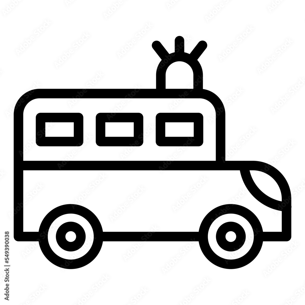 Obraz premium prison bus icon style