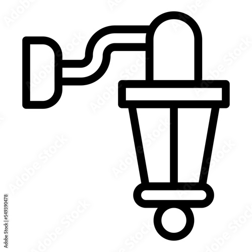 Wall Lamp Icon Style