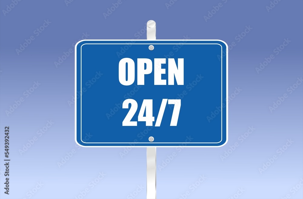 sign with open 24/7 written on it sign with open 24/7 written on it