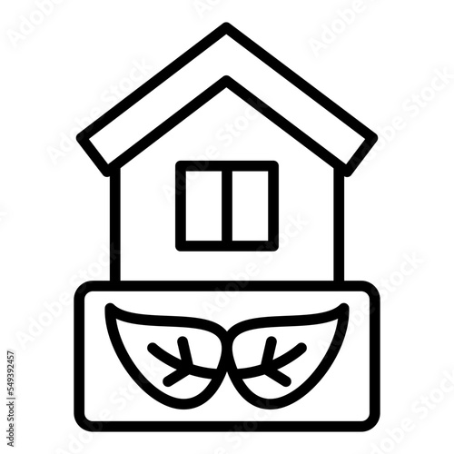 Eco House Icon Style