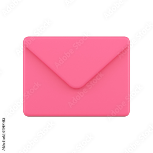 Free Download Pink closed 3d envelope. Realistic unread letter - GFXLoad